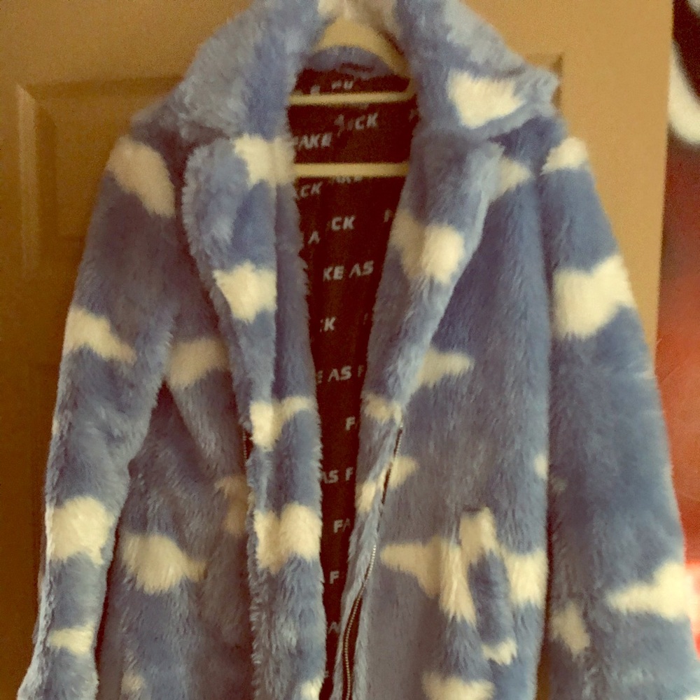 CURRENT MOOD cloud faux fur jacket